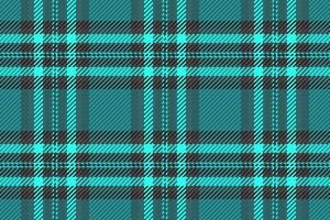 Hat check fabric , craft background tartan textile. Tracery seamless pattern texture plaid in cyan and grey colors. vector