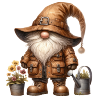 trädgård gnome tema illustration. png