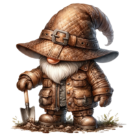 Garden Gnome Themed illustration. png