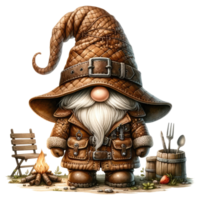 trädgård gnome tema illustration. png