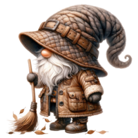 Garden Gnome Themed illustration. png