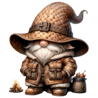 Garden Gnome Themed illustration. png