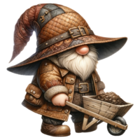 trädgård gnome tema illustration. png