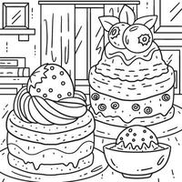 Ice Cream Sandwich Coloring Page for Kids vector