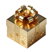 Golden Gift box for birthday and friends png