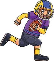 American Football Player Running a Ball Clipart vector