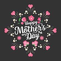 Happy Mother's Day typography art, Mother's Day greeting, and Mother's Day t-shirt design. vector