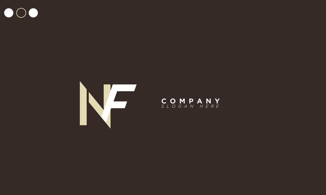 NF Alphabet letters Initials Monogram logo