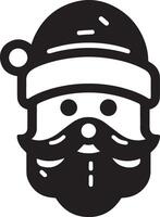 minimal carton funny character, Santa Claus, Silhouette 3 vector