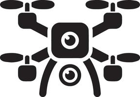 mínimo quadcopter icono silueta vector