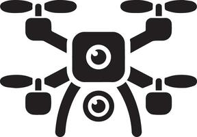 Minimal Quadcopter icon silhouette vector