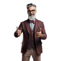 Portrait of a middle aged businessman happy smiling and standing posing png
