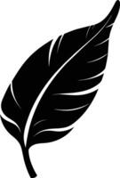 A black and white silhouette of a Banana leaf vector