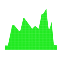 groen groei diagram met transparant achtergrond png