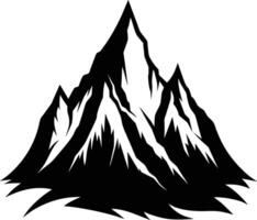 mountain silhouette black and white design vector