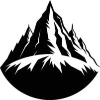 montaña silueta negro y blanco diseño vector