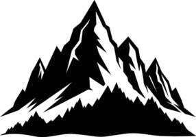 mountain silhouette black and white design vector