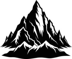 mountain silhouette black and white design vector