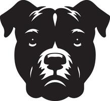 minimal angry Pitbull dog silhouette, black color silhouette 19 vector