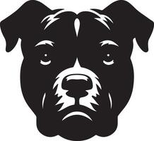 minimal angry Pitbull dog silhouette, black color silhouette 19 vector