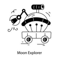 Trendy Moon Explorer vector