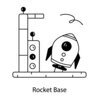 Trendy Rocket Base vector