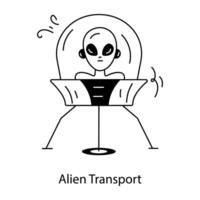 de moda extraterrestre transporte vector