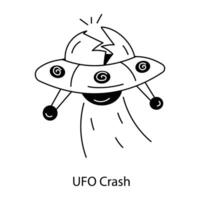 Trendy UFO Crash vector