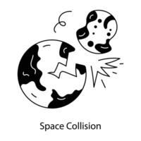 Trendy Space Collision vector