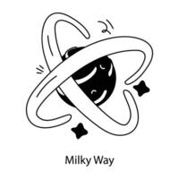 Trendy Milky Way vector