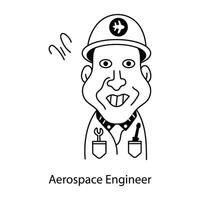 Trendy Aerospace Engineer vector