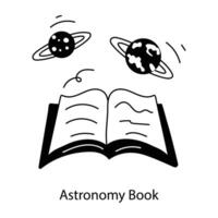 Trendy Astronomy Book vector