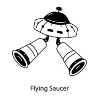 Trendy Flying Saucer vector