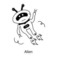 Trendy Alien Concepts vector