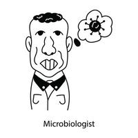 Trendy Microbiologist Concepts vector