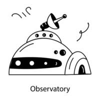 Trendy Observatory Concepts vector