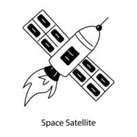Trendy Space Satellite vector