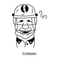 Trendy Cricketer Concepts vector