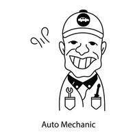 Trendy Auto Mechanic vector