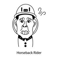Trendy Horseback Rider vector