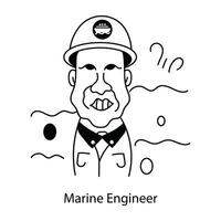 Trendy Marine Engineer vector