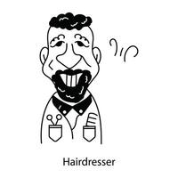 Trendy Hairdresser Concepts vector