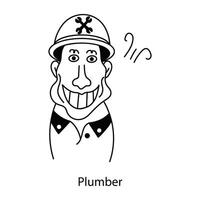 Trendy Plumber Concepts vector