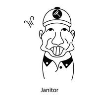 Trendy Janitor Concepts vector