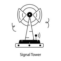 Trendy Signal Tower vector