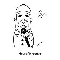 Trendy News Reporter vector