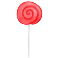 Red circle candy with a stick png