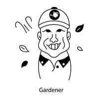 Trendy Gardener Concepts vector