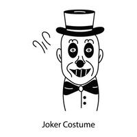 Trendy Joker Costume vector