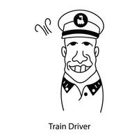 Trendy Train Driver vector